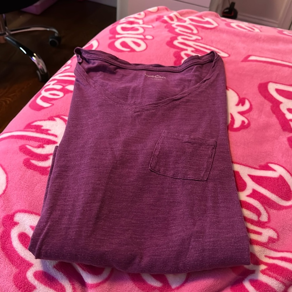purple v neck